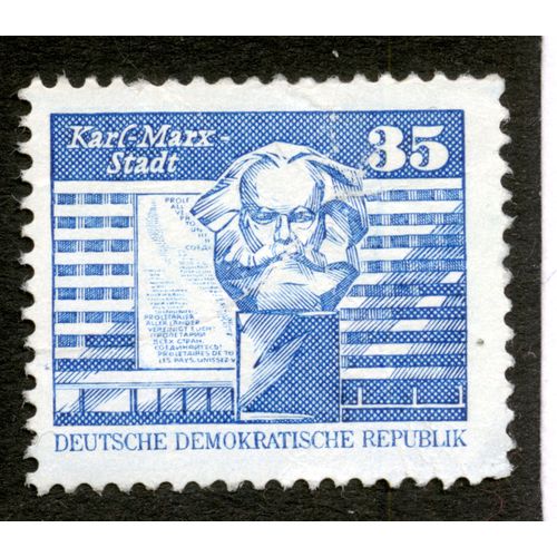Timbre Oblitéré Deutsche Demokratische Republik, Karl-Marx-Stadt, 35