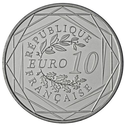 lot de 2 pieces de monnaie de 10€ argent Hercule 2012 Et Coq 2015 