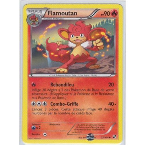 Flamoutan Holo Reverse 'noir&blanc' 90 Pv 22/114