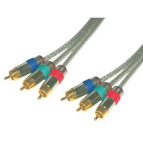 MCL Samar - Câble vidéo - vidéo composante - RCA (M) pour RCA (M) - 2 m - translucide