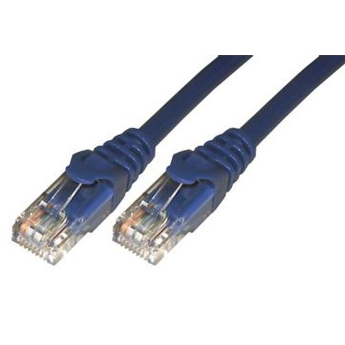 Cordon de brassage RJ45 CAT 6 U/UTP - 50cm Bleu