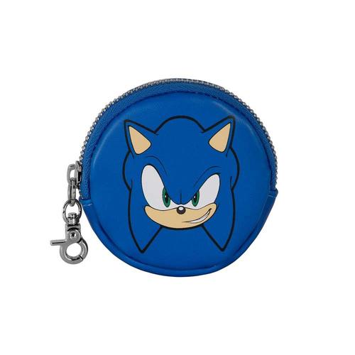 Sega-Sonic Face Porte-monnaie Cookie, Bleu