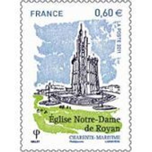 Timbre Eglise Notre Dame De Royan Oblitéré