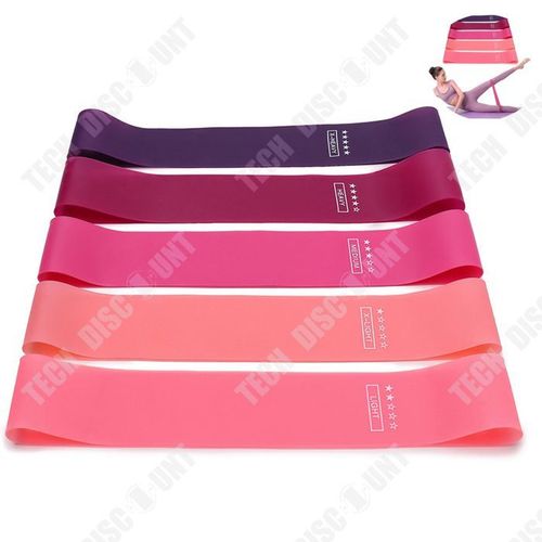 Td® Entraînement Complet Bandes De Résistance Fitness Cinq Pièces Bandes Élastiques De Yoga Bandes De Résistance Élastiques En Latex