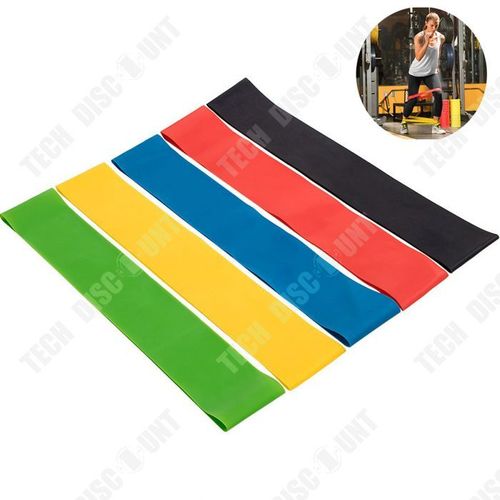 Td® Jeu De Cinq Bandes De Résistance Pour Le Fitness Bandes Élastiques Pour Le Yoga Bandes De Résistance Élastiques En Latex