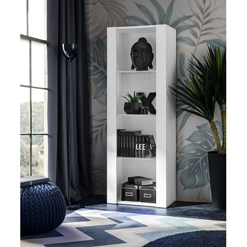 Vitrine Armoire Komodee Tivoli - Sans Led - Blanc - 55 X 159 X 35 Cm