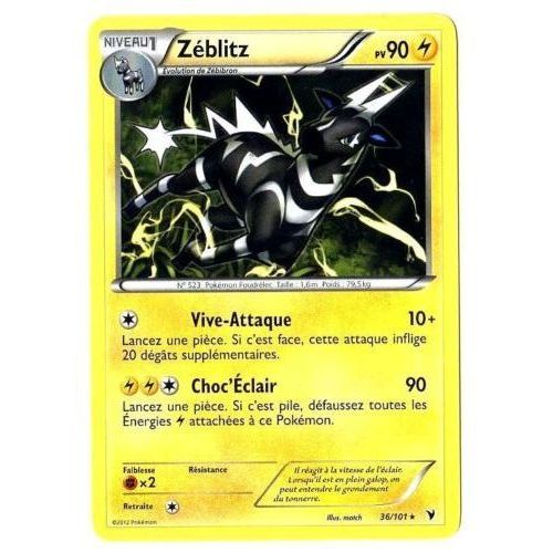 Zéblitz (36/101) - Pokemon Noir Et Blanc Nobles Victoires