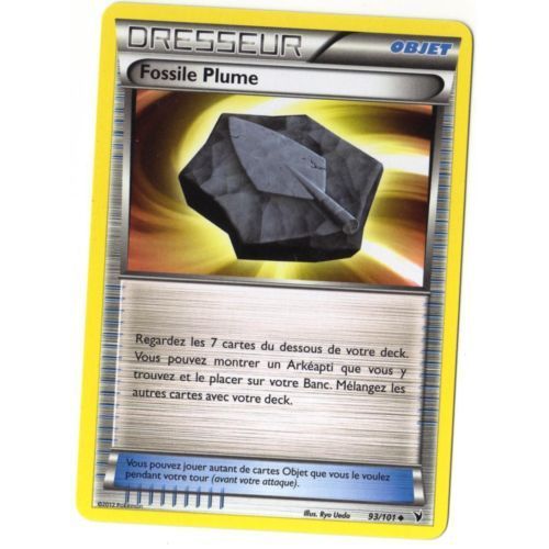 Dresseur Fossile Plume (93/101) - Pokemon Noir Et Blanc Nobles Victoires