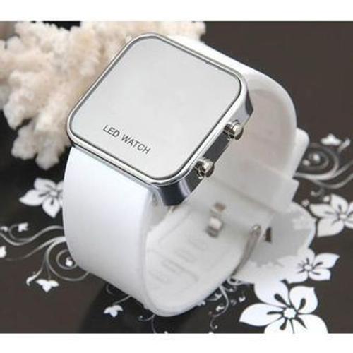 Montre led watch blanche digital montres Rakuten