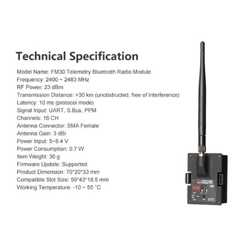 30km Long Range Fm30 Radio Module With Datalink Telemetry Receiver Opentx Racing Drones 2.4g Fm30 (A)-Générique