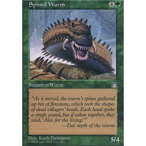 Guivre À Piquants ( Spined Wurm ) - Magic Mtg - Forteresse Vf E 121 - C