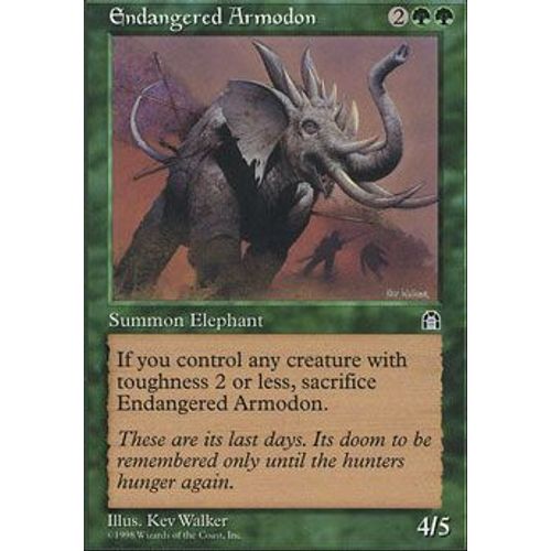 Armodon Menacé ( Endangered Armodon ) - Magic Mtg - Forteresse Vf E 107 - C