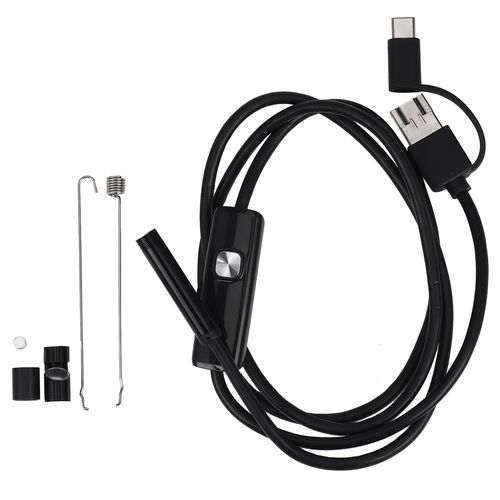 3-In-1 Borescope Inspection Camera Built-in 6 IP67 Waterproof USB Type-C Endoscope for Android Smartphones/PC(1M 7Mm)