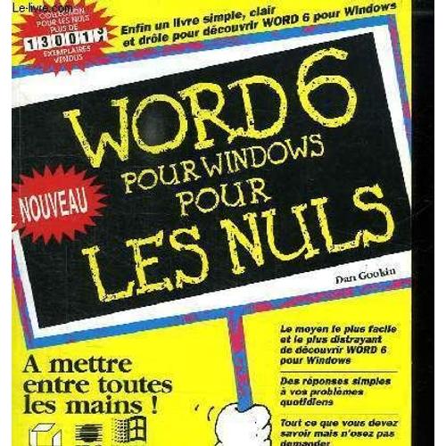 Word 6 Pour Windows Pour Les Nuls.