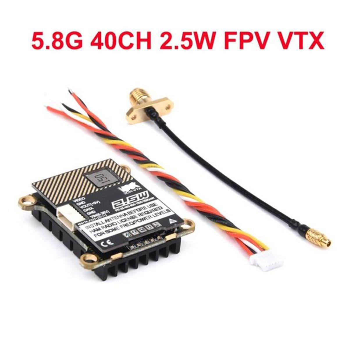5.8g 2.5w Fpv Vtx 40ch 2500mw For Rc Fixed Wing Fpv Long Ran... - 3