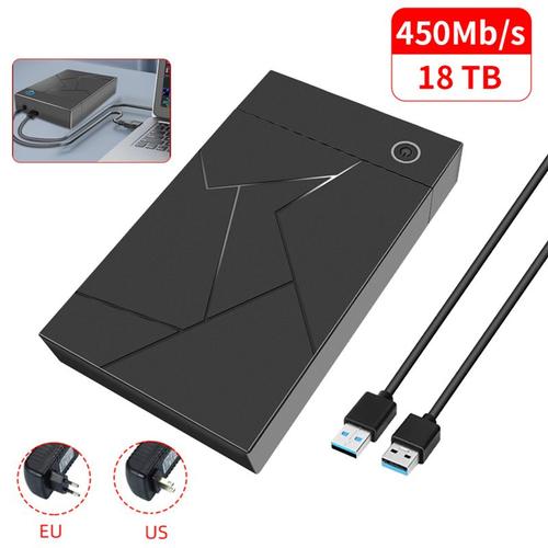 3.5 Inch Hdd Enclosure Usb 3.0 To Sata Hard Drive Case Ssd Enclosure External Solid State Hard Drive Disk Box-Us Plug