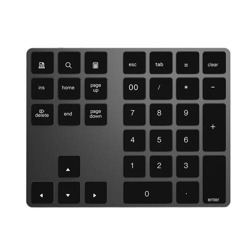 Bluetooth 3.0 Wireless Numeric Keypad 34 Keys Digital Keyboard for Accounting Teller Windows IOS OS Android PC Tablet Laptop (Black)