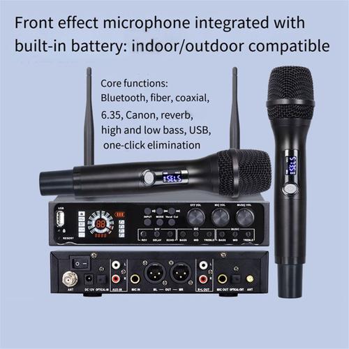 Wireless Microphone System Single Cordless Microphone Set Uhf Professional Dynamic Mic For Karaoke Home Church