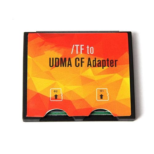 Dual Tf To Adapter For Micro-Sd To Compact Flash Card Holder Supports Xc Tfsd To High-Speed Camera Adapter