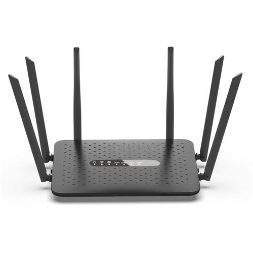WIFI Router Gigabit Wireless Router 2.4G/5G Dual Band WiFi Router with 6 Antennas WiFi Repeater Signal Amplifier-Black