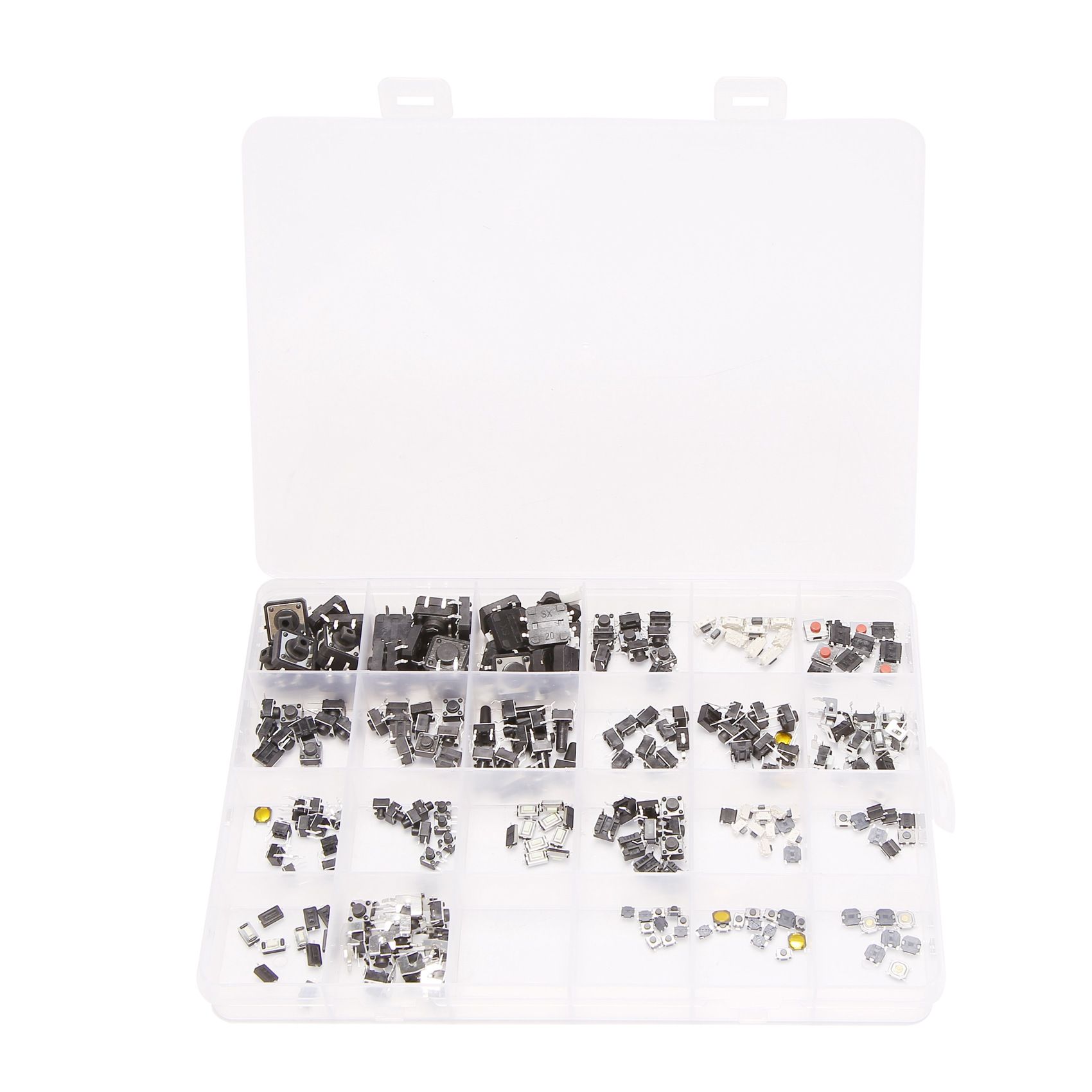 250pcs Mini Switch Tact Switches 25types Mini Leaf Switch Smd Dip 2x4 3x6 6x6 Diy Kit