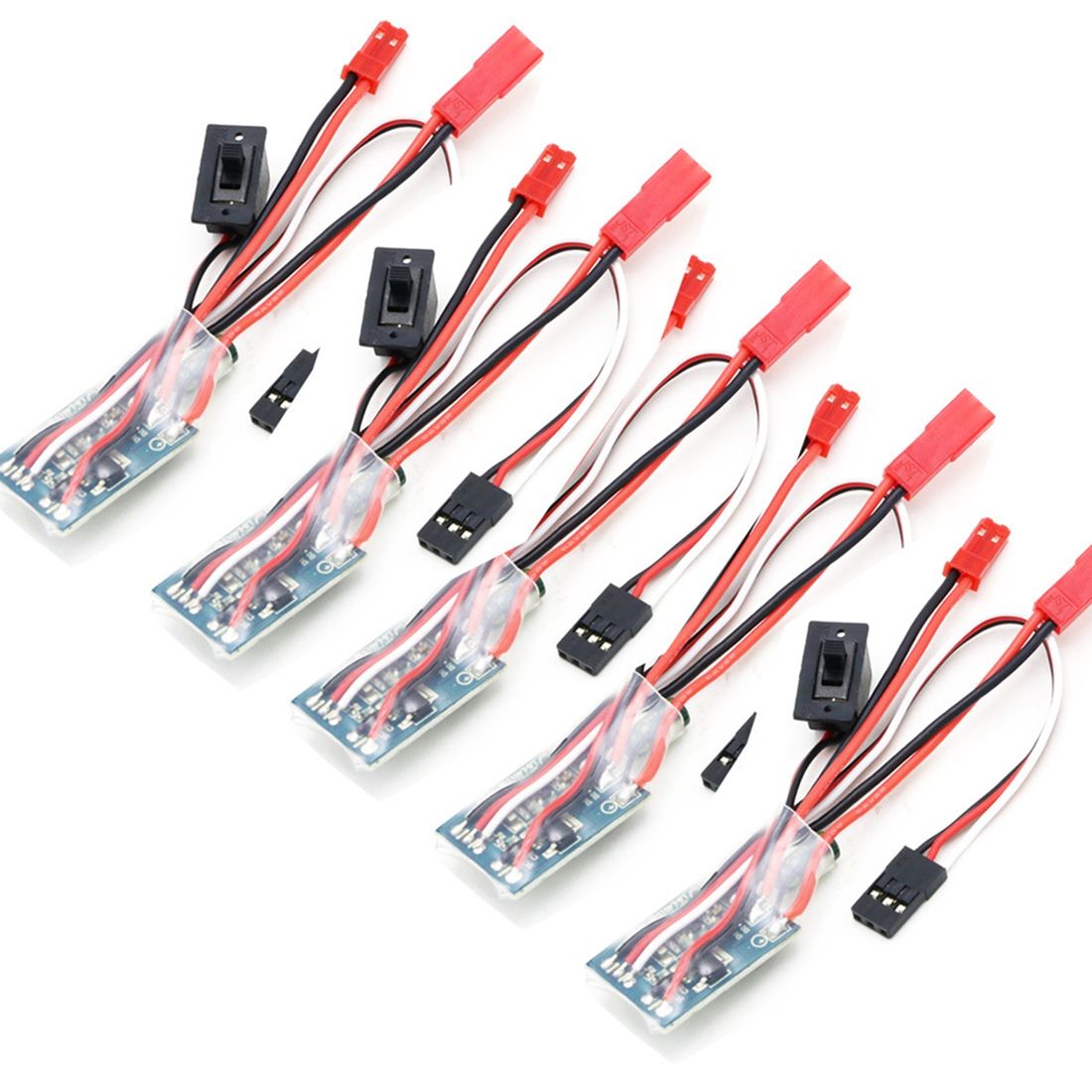 5pcs/Lot Rc Car Brake 30a Brushed Esc Two Way Motor Speed Controller For 1/16 1/18 1/24 Car Boat Tank(With Brake)