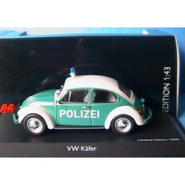 Vw Volkswagen Beetle Coccinelle Kafer 1200 Polizei Schuco 03862 1/43 Police Allemande-Schuco