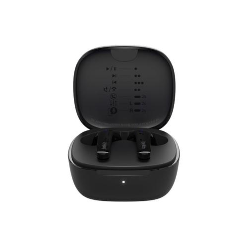 Belkin SoundForm Motion - Écouteurs sans fil avec micro - intra-auriculaire - Bluetooth - Suppresseur de bruit actif - isolation acoustique - noir