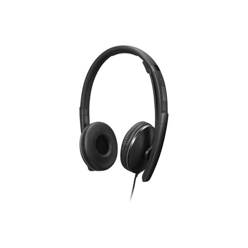 Lenovo Gen 2 - Micro-casque - sur-oreille - filaire - USB-C - noir - Certifié pour Microsoft Teams