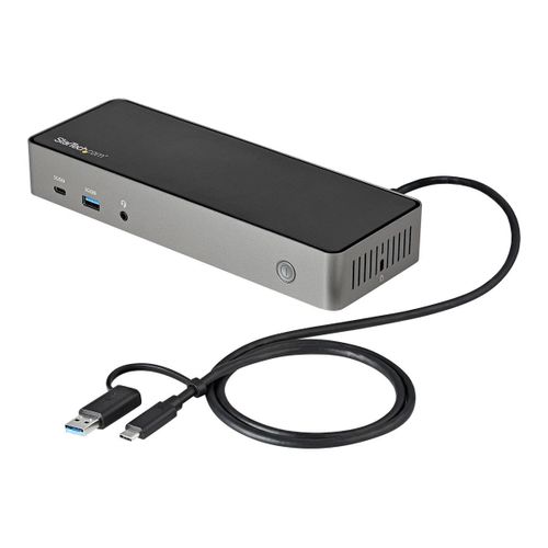 StarTech.com Dock USB-C & USB-A - Station d'Accueil Universelle à Triple Écran DisplayPort & HDMI 4K 60Hz - 85W Power Delivery, 6x USB Hub, GbE, Audio - USB 3.1 Gen 2 10Gbps (DK31C3HDPDUE) -...