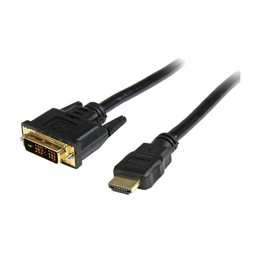 StarTech.com Câble HDMI vers DVI de 50cm - Cordon / Câble adaptateur HDMI DVI-D - Mâle / Mâle - Noir, Plaqués or - Câble adaptateur - DVI-D mâle pour HDMI mâle - 50 cm - double blindage - noir