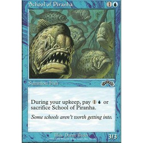 Banc De Piranhas ( School Of Piranha ) - Magic Mtg - Exode Vf E 45 - C