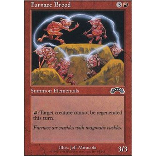 Fils Du Fourneau ( Furnace Brood ) - Magic Mtg - Exode Vf E 84 - C