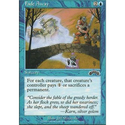 Disparition Progressive ( Fade Away ) - Magic Mtg - Exode Vf E 34 - C