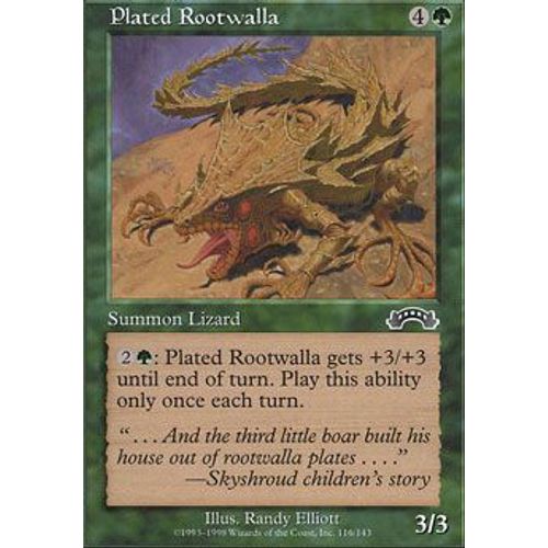 Agame À Plaques ( Plated Rootwalla ) - Magic Mtg - Exode Vf E 116 - C