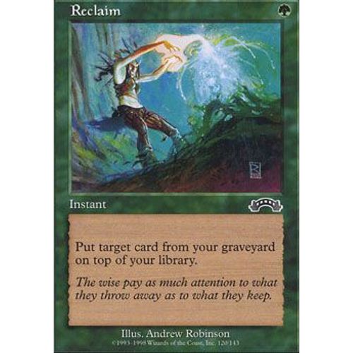 Récupération ( Reclaim ) - Magic Mtg - Exode Vf E 120 - C