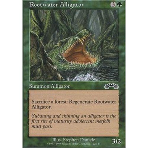Alligator De Souchemer ( Rootwater Alligator ) - Magic Mtg - Exode Vf E 122 - C
