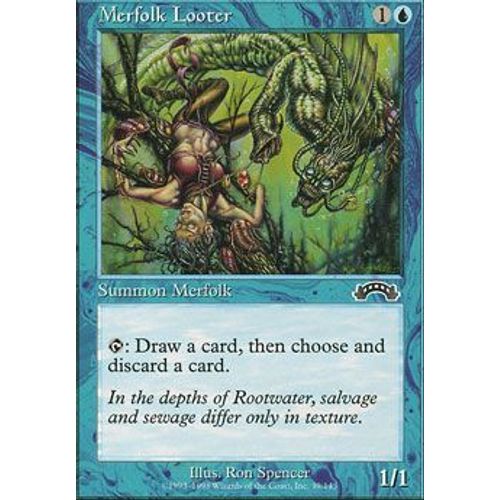 Détrousseur Ondin ( Merfolk Looter ) - Magic Mtg - Exode Vf E 39 - C