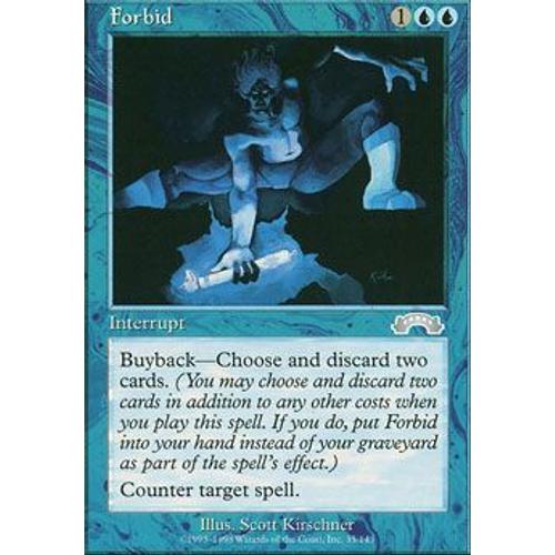 Interdit ( Forbid ) - Magic Mtg - Exode Vf E 35 - U