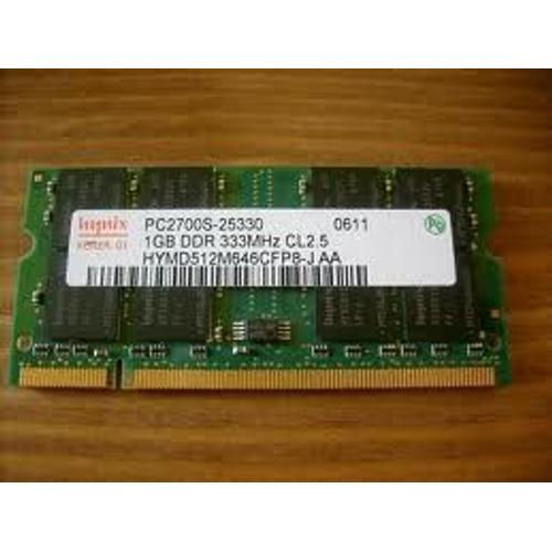 Hynix - Mémoire - 1 Go - DDR - PC2700 - 333 MHz - SO DIMM 200 Broches