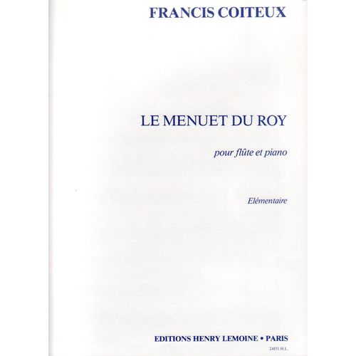 Menuet Du Roy Flûte Et Piano