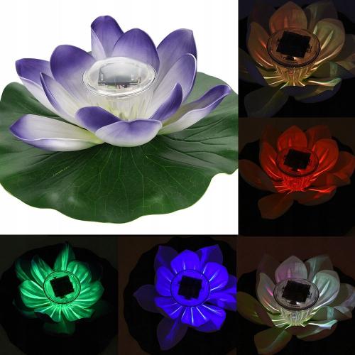 Lampe Solaire Lotus ? Violet Coloré