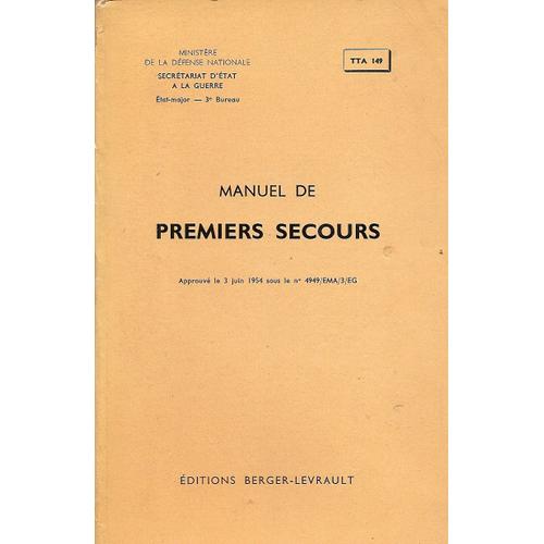 Manuel De Premier Secours  - Tta 149 - 1955