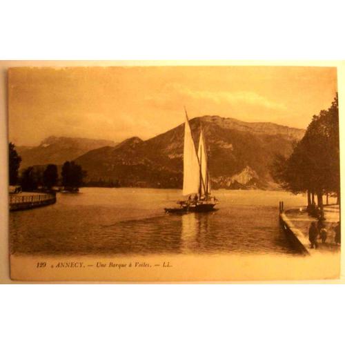 Carte Postale Ancienne Haute Savoie Annecy Une Barque A Voiles