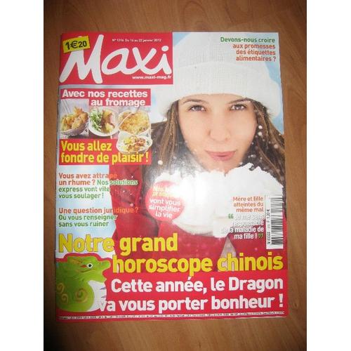 Maxi  Magazine N° 1316  Janvier 2012