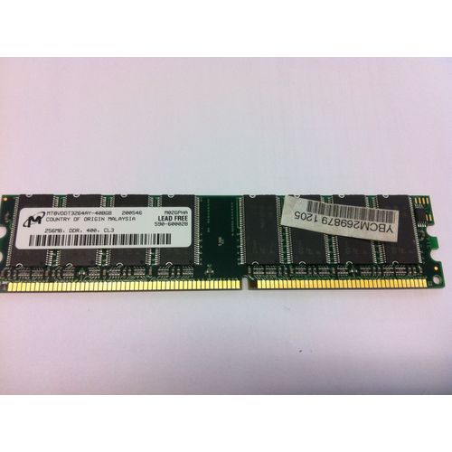 MT - Mémoire - 256 Mo - DIMM 184 broches - DDR - 400 MHz - PC3200