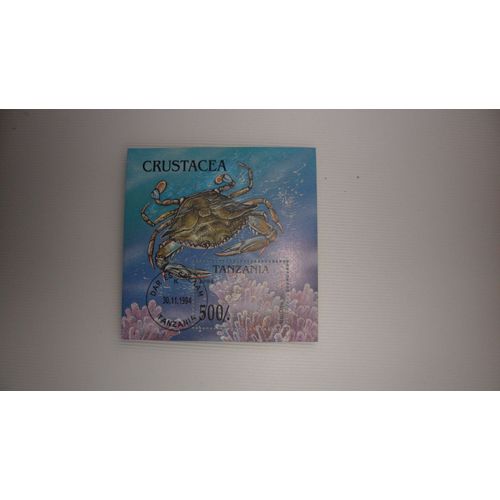 Tanzanie Bloc-Feuillet   Crustacé 1994