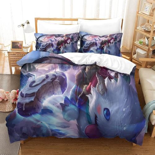 Gamers Parure De Lit Motif Poro Ridersejuani D,En Microfibre Douce Parure De Lit Avec Housse De Couette Et Taies D'oreiller,Fermeture ¿¿Clair,Ensemble