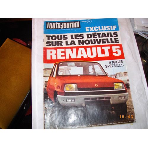L'auto Journal N° 25 Du 16/12/1971 Tous Les Détails Sur La Nouvelle Renault 5