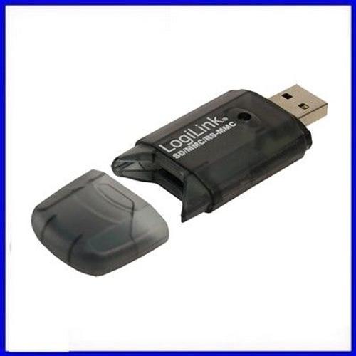 LogiLink Cardreader USB 2.0 Stick for SD/MMC - Lecteur de carte - 8 en 1 (MMC, SD, RS-MMC, MMCmobile, SDHC) - USB 2.0